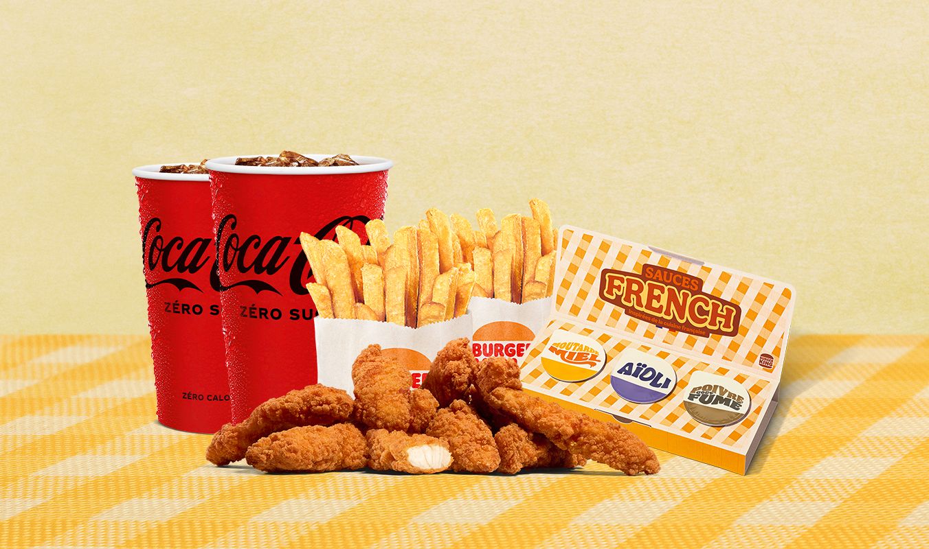 Menu Krispper Tenders (10) + Trio de sauces French